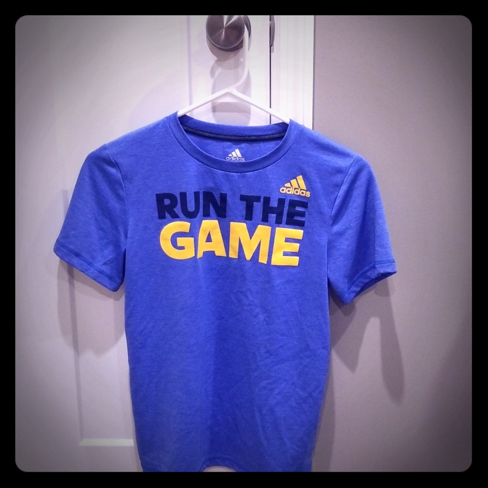 Sky-Blue Run The Game Adidas T-Shirt